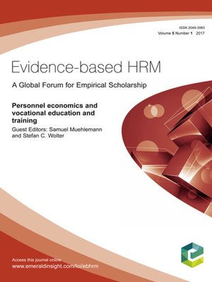 cover image of Evidence-based HRM: a Global Forum for Empirical Scholarship, Volume 5, Number 1